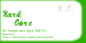 mark opre business card